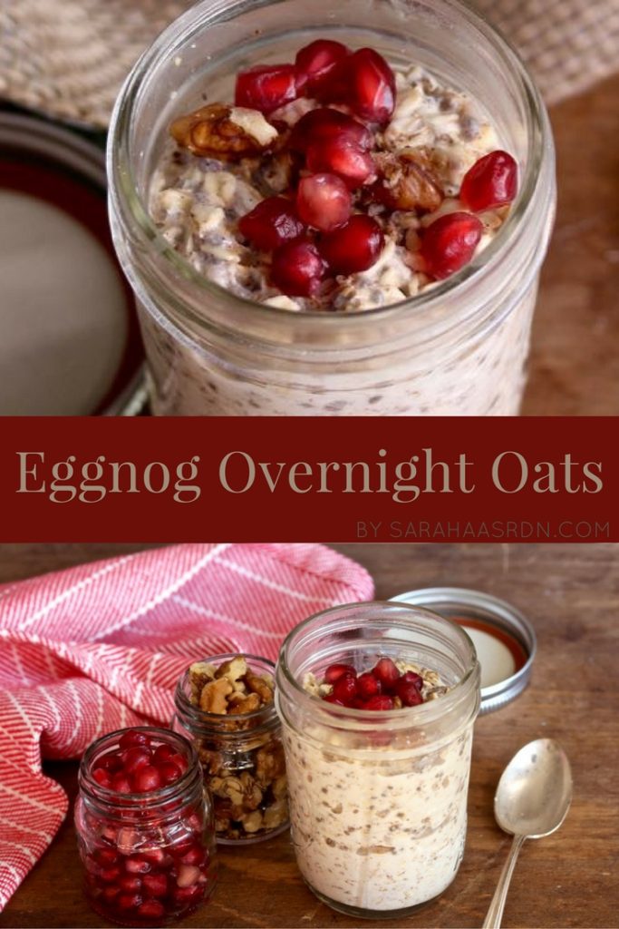 Holiday Eggnog Overnight Oats - Sara Haas, RDN, LDN