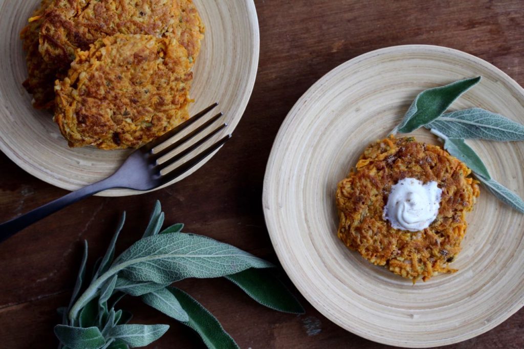 Butternut Squash Rosti make the perfect side dish to any meal! Recipe from @cookinRD - www.sarahaasrdn.com