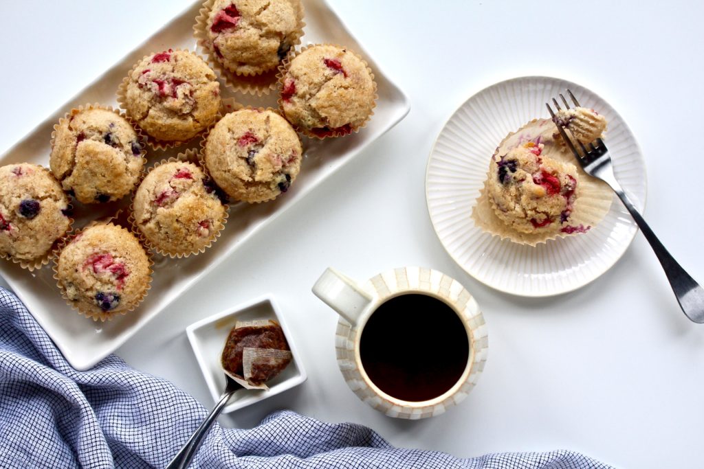 There are bad muffins and there are good muffins. These Seriously Berry Muffins are GOOD muffins. Easy to make and won't last long! @cookinRD | sarahaasrdn.com