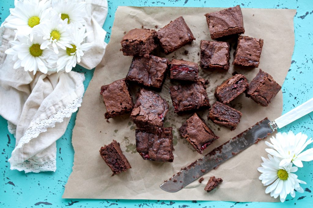 It's the ultimate sweet combination! Try these Outrageous Raspberry Brownies because you deserve to be happy! @cookinRD | sarahaasrdn.com