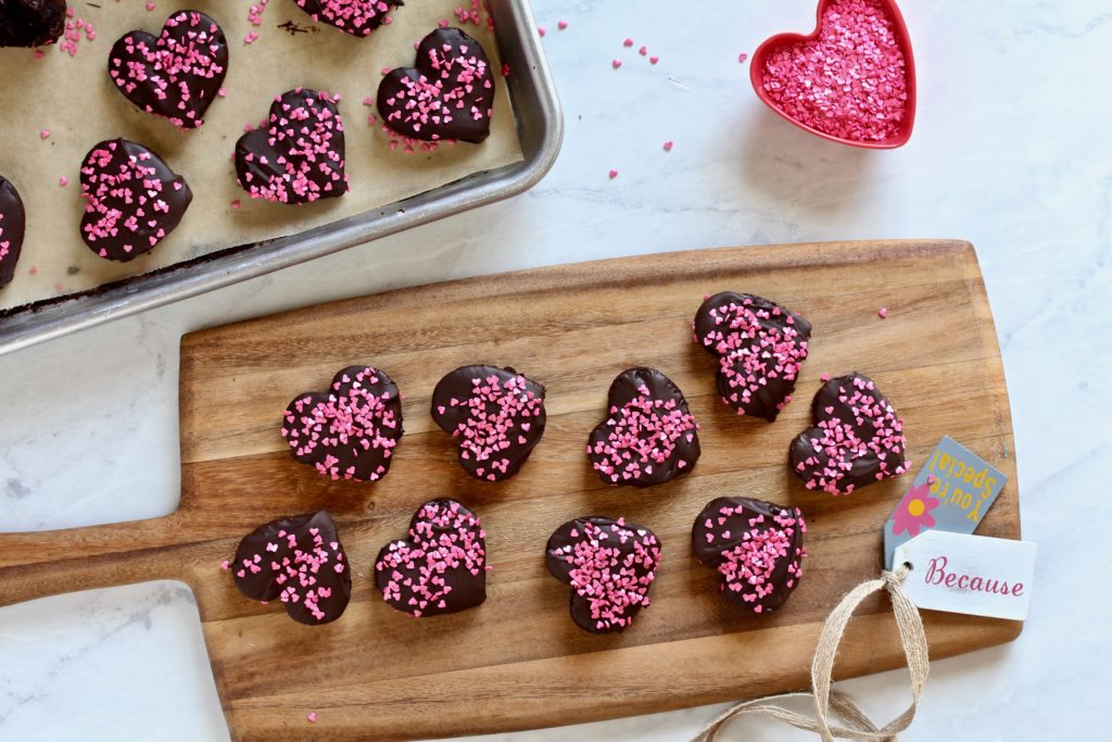 How about a dessert for your favorite chocolate lover? These Chocolate Dipped Brownies are it! @cookinRD | sarahaasrdn.com