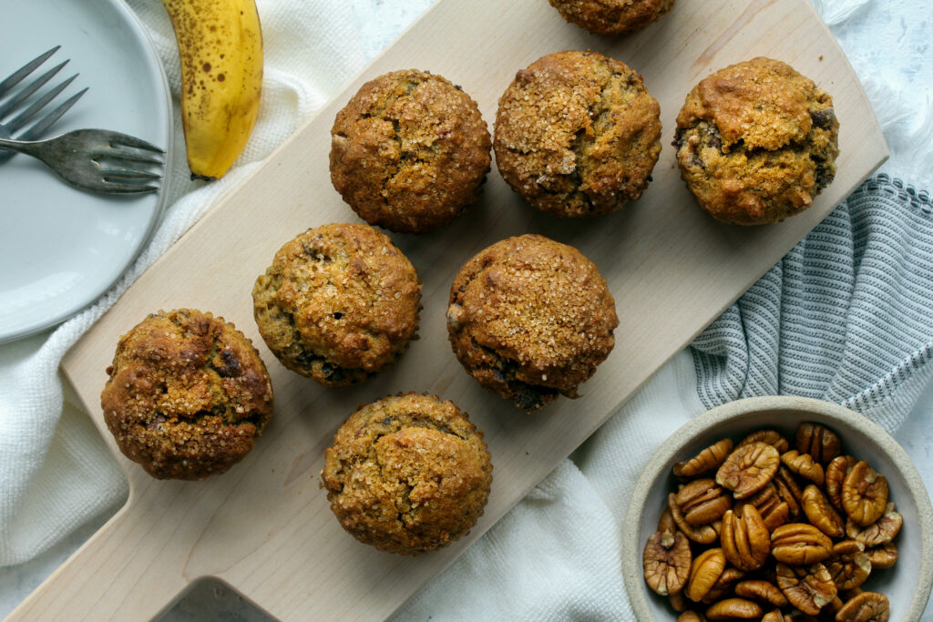 Banana Pecan Chocolate Chip Muffins | sarahaasrdn.com